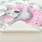 Couverture Sherpa Motif aquarelle peint à la main avec koala tropica (3/4)