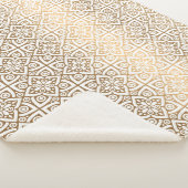 Couverture Sherpa motif arabe or (3/4)