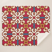 Couverture Sherpa Motif arabe sans couture - basé sur ottoman tradit (Devant (Horizontal))