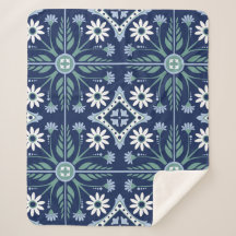 Motif arabesque marocain bleu vif