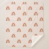 Couverture Sherpa Motif arc-en-ciel Doodle doux (Devant)