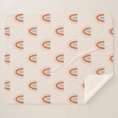 Couverture Sherpa Motif arc-en-ciel Doodle doux (Devant (Horizontal))