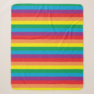 Couverture Sherpa Motif arc-en-ciel simple