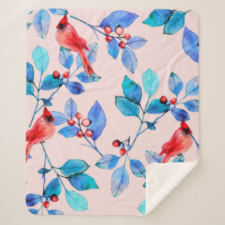 Couverture Sherpa motif arrière - plan abstrait kaléidoscope rouge