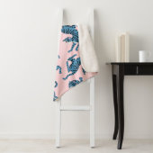 Couverture Sherpa Motif asiatique de tigre bleu (En situation)