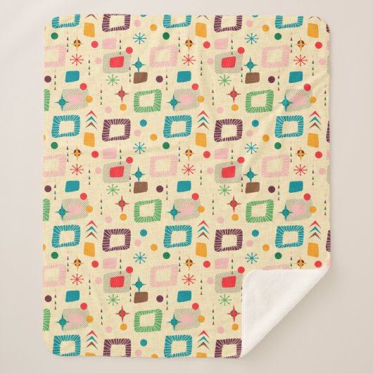 Couverture Sherpa motif atomique des années 1950 (Devant)