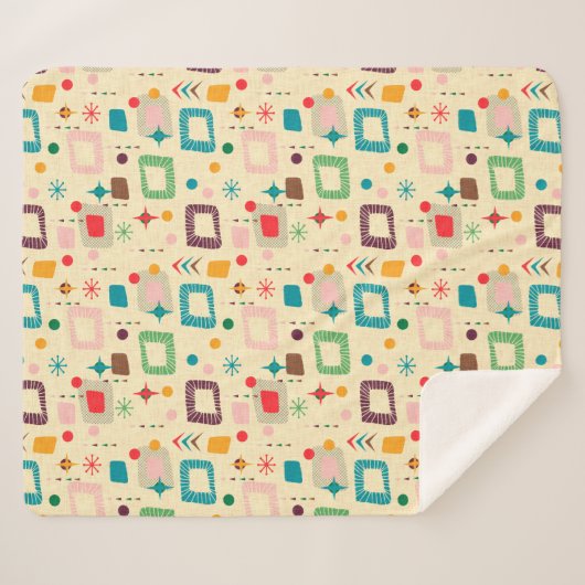 Couverture Sherpa motif atomique des années 1950 (Devant (Horizontal))