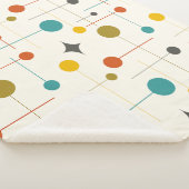 Couverture Sherpa Motif atomique moderne du milieu du siècle (3/4)