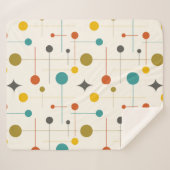 Couverture Sherpa Motif atomique moderne du milieu du siècle (Devant (Horizontal))