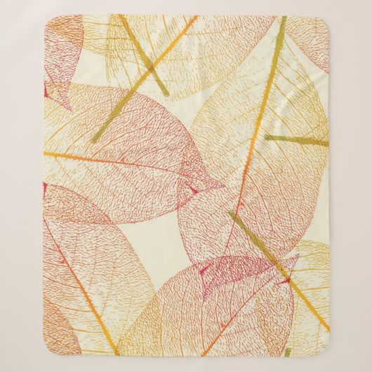 Couverture Sherpa Motif automne (Devant)