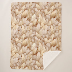 Couverture Sherpa Motif aux beige chic