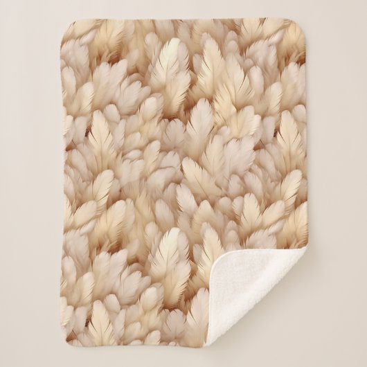 Couverture Sherpa Motif aux beige chic (Devant)