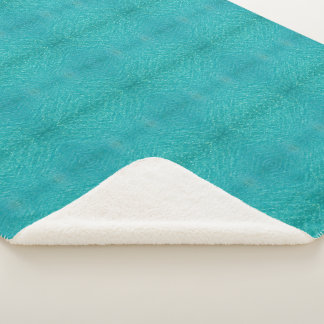 Couverture Sherpa Motif aux eaux turquoise