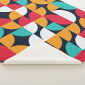 Couverture Sherpa Motif avec triangles de couleur aléatoire Générati (3/4)