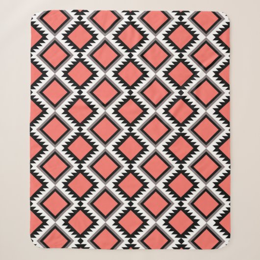 Couverture Sherpa Motif Aztec (Devant)