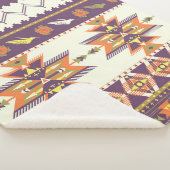 Couverture Sherpa Motif aztèque incolore (3/4)