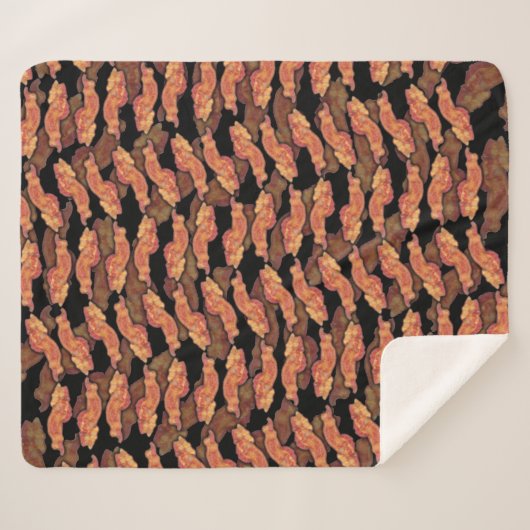 Couverture Sherpa Motif Bacon (Devant (Horizontal))