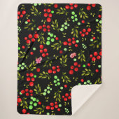 Couverture Sherpa Motif Berries (Devant)