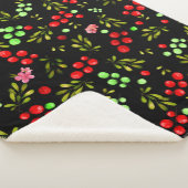 Couverture Sherpa Motif Berries (3/4)