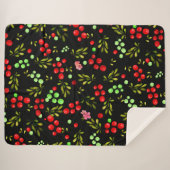 Couverture Sherpa Motif Berries (Devant (Horizontal))