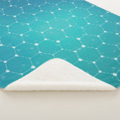Couverture Sherpa Motif bleu d'ADN de Teal (3/4)