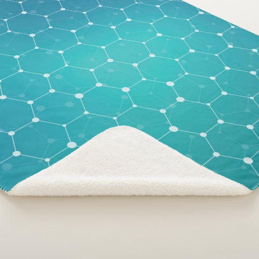 Couverture Sherpa Motif bleu d'ADN de Teal (3/4)