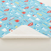 Couverture Sherpa Motif bleu dentaire (3/4)