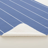 Couverture Sherpa Motif Bleu et Blancs (3/4)