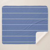 Couverture Sherpa Motif Bleu et Blancs (Devant (Horizontal))