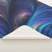 Couverture Sherpa Motif bleu foncé (3/4)