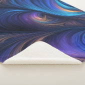 Couverture Sherpa Motif bleu foncé (3/4)
