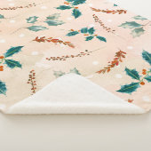 Couverture Sherpa Motif Boho de feuilles de Noël (3/4)