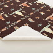 Couverture Sherpa Motif Boho Steer (3/4)
