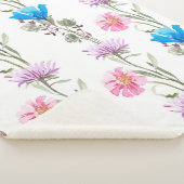 Couverture Sherpa Motif botanique aquarelle (3/4)