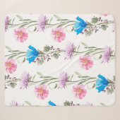Couverture Sherpa Motif botanique aquarelle (Devant (Horizontal))