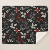 Couverture Sherpa Motif botanique élégant (Devant (Horizontal))