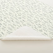 Couverture Sherpa Motif botanique Moderne Sage (3/4)
