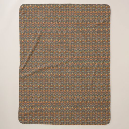 Couverture Sherpa Motif Bouddha (Devant)