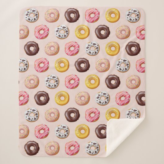 Couverture Sherpa Motif Boutique de boulangerie Donut (Devant)