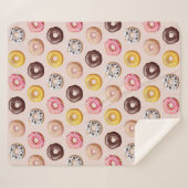 Couverture Sherpa Motif Boutique de boulangerie Donut (Devant (Horizontal))