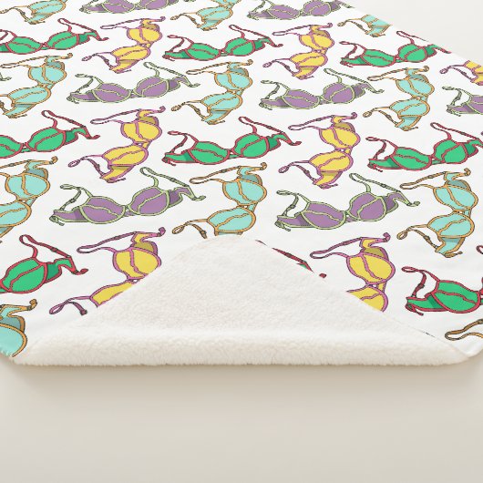 Couverture Sherpa Motif Bra multicolore (3/4)