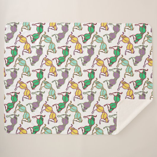 Couverture Sherpa Motif Bra multicolore (Devant (Horizontal))