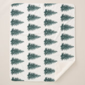 Couverture Sherpa Motif branché de Noël hivernal (Devant)