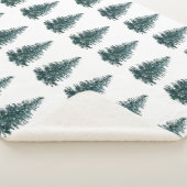 Couverture Sherpa Motif branché de Noël hivernal (3/4)