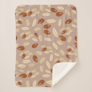 Couverture Sherpa Motif cacahuètes