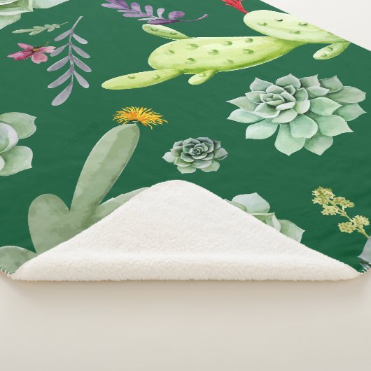 Couverture Sherpa Motif Cactus 3 (3/4)