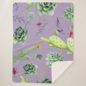 Couverture Sherpa Motif Cactus 7 (Devant)