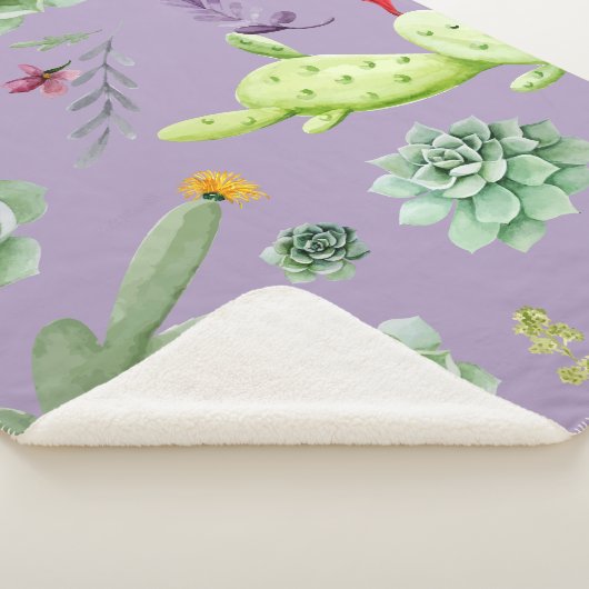 Couverture Sherpa Motif Cactus 7 (3/4)