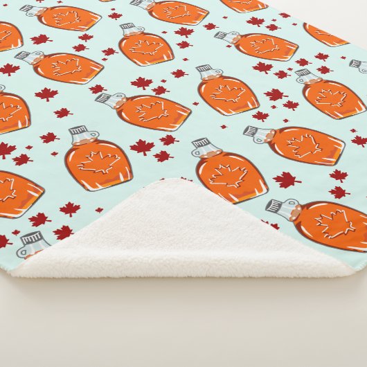 Couverture Sherpa Motif canadien de sirop d'érable (3/4)