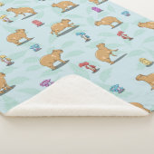 Couverture Sherpa Motif Capybara (3/4)